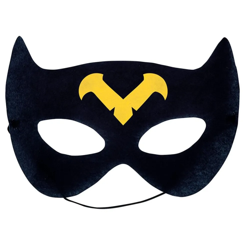 Superhelt Sort Kappe med Maske til Børn