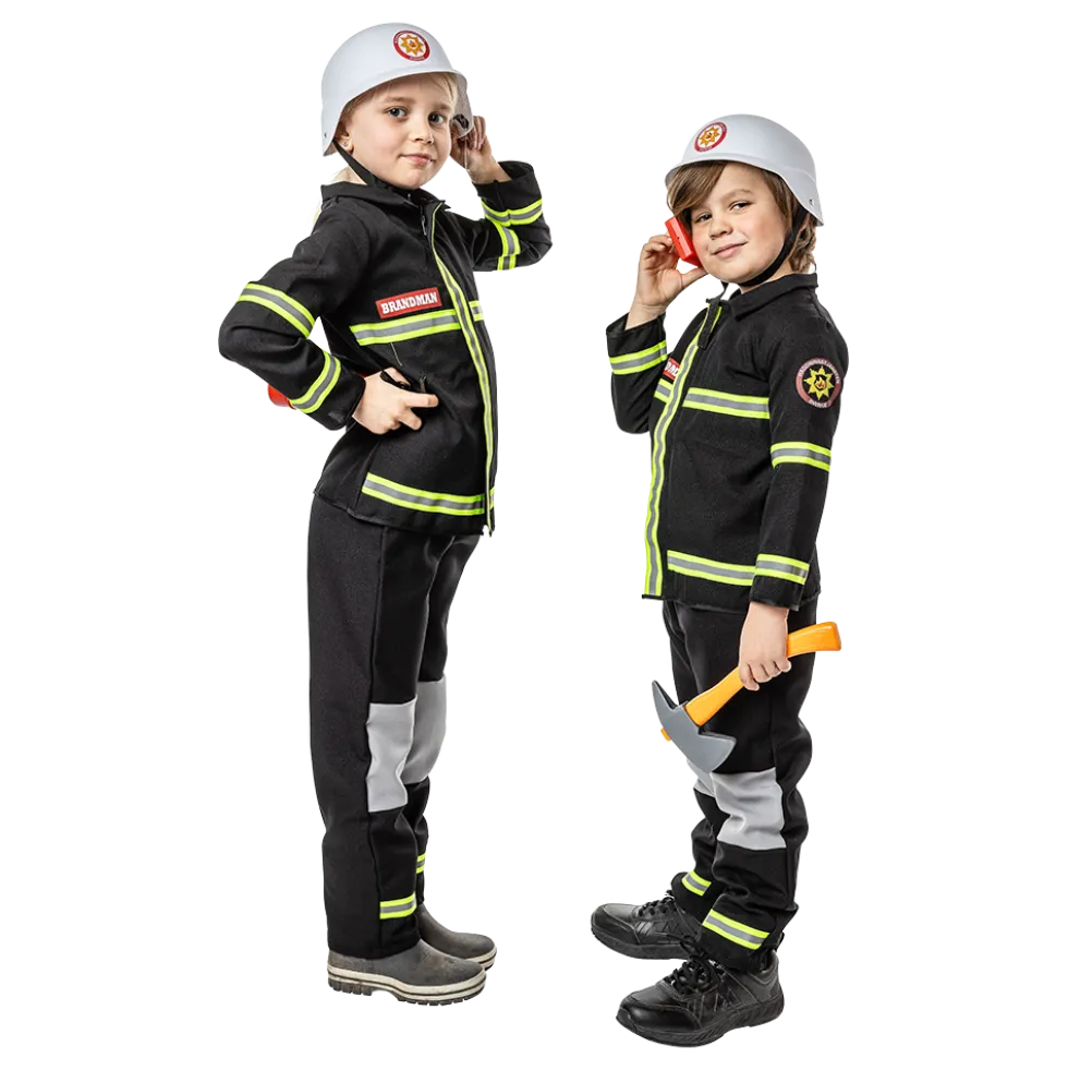 Svensk Brandmand Børnekostume