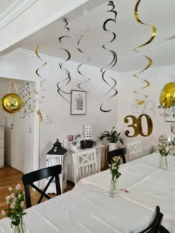 Swirls 30 Guld/Sølv Hængende Dekoration
