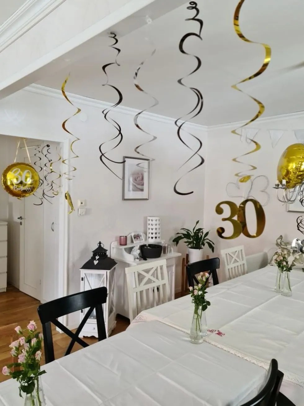 Swirls 30 Guld/Sølv Hængende Dekoration