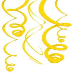 Swirls Gul Hængende Dekoration