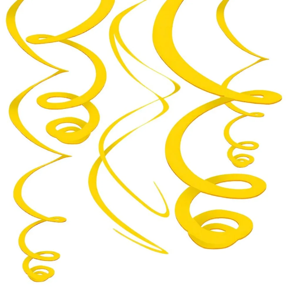 Swirls Gul Hængende Dekoration