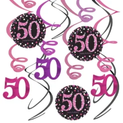 Swirls 50 Lyserød Hængende Dekoration