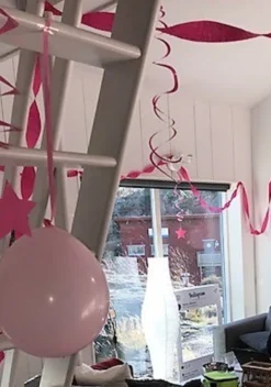 Swirls Lyserød Hængende Dekoration