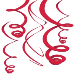 Swirls Rød Hængende Dekoration