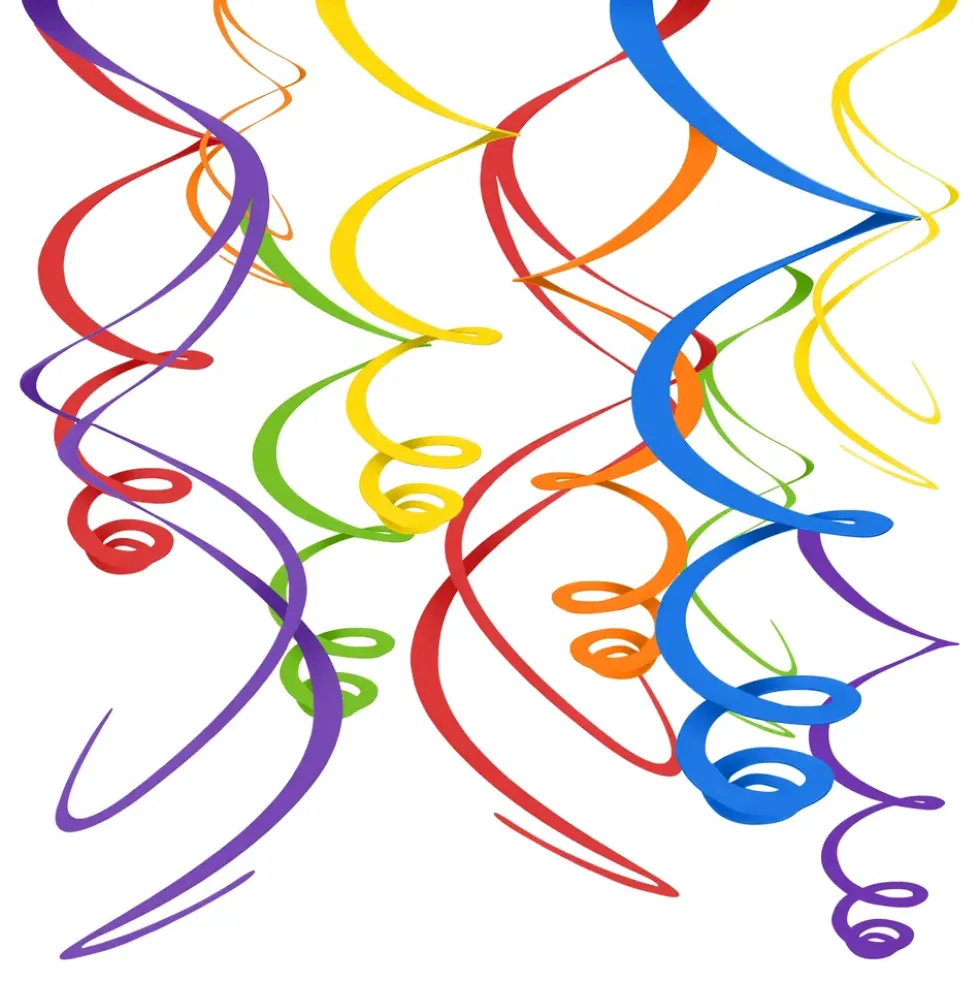 Swirls Regnbuefarvet Hængende Dekoration