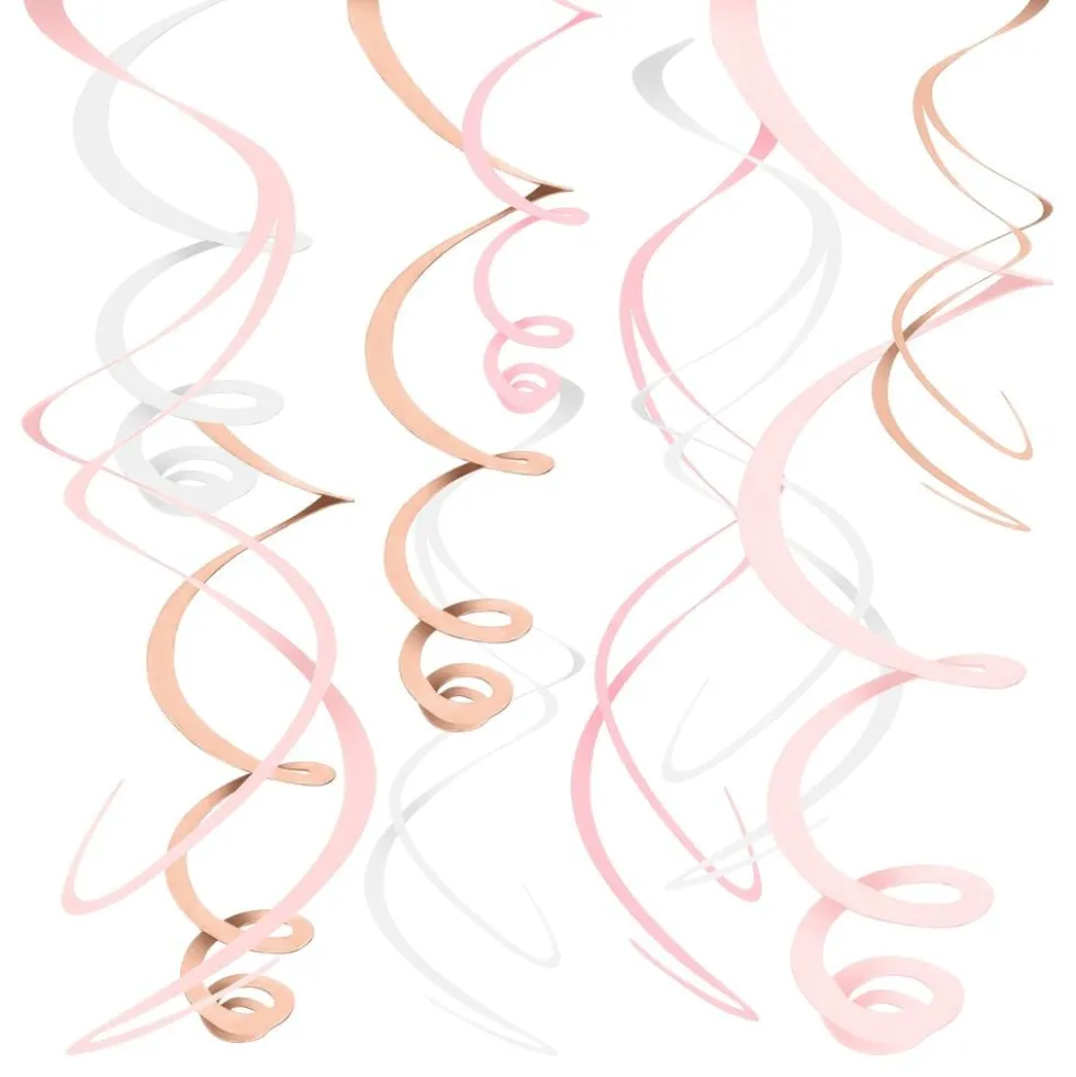 Swirls Roséguld Blush Loftsdekoration