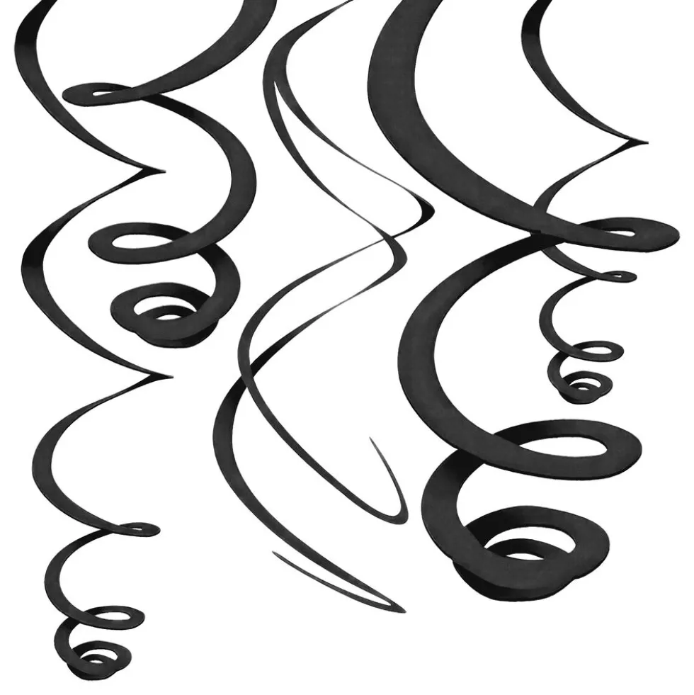 Swirls Sort Hængende Dekoration