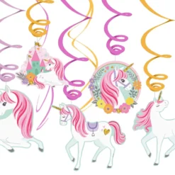 Swirls Unicorn Party Hængende Dekoration