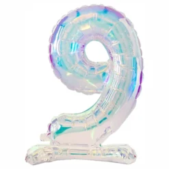 Talballoner på stativ Iridescent