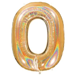 Talballon Glitter Guld
