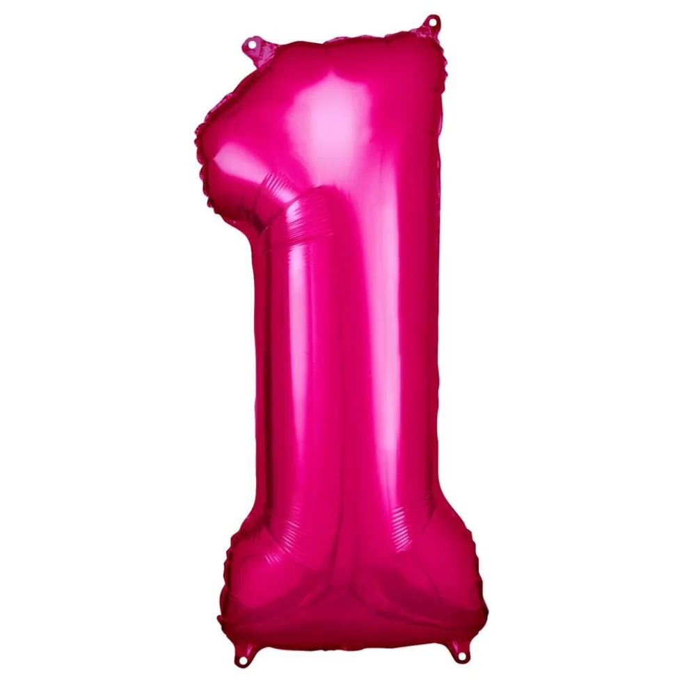 Talballon Lyserød Metallic