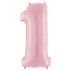 Talballon Lyserød Pastel
