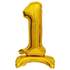 Talballon Mini på Stativ Guld