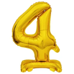 Talballon Mini på Stativ Guld