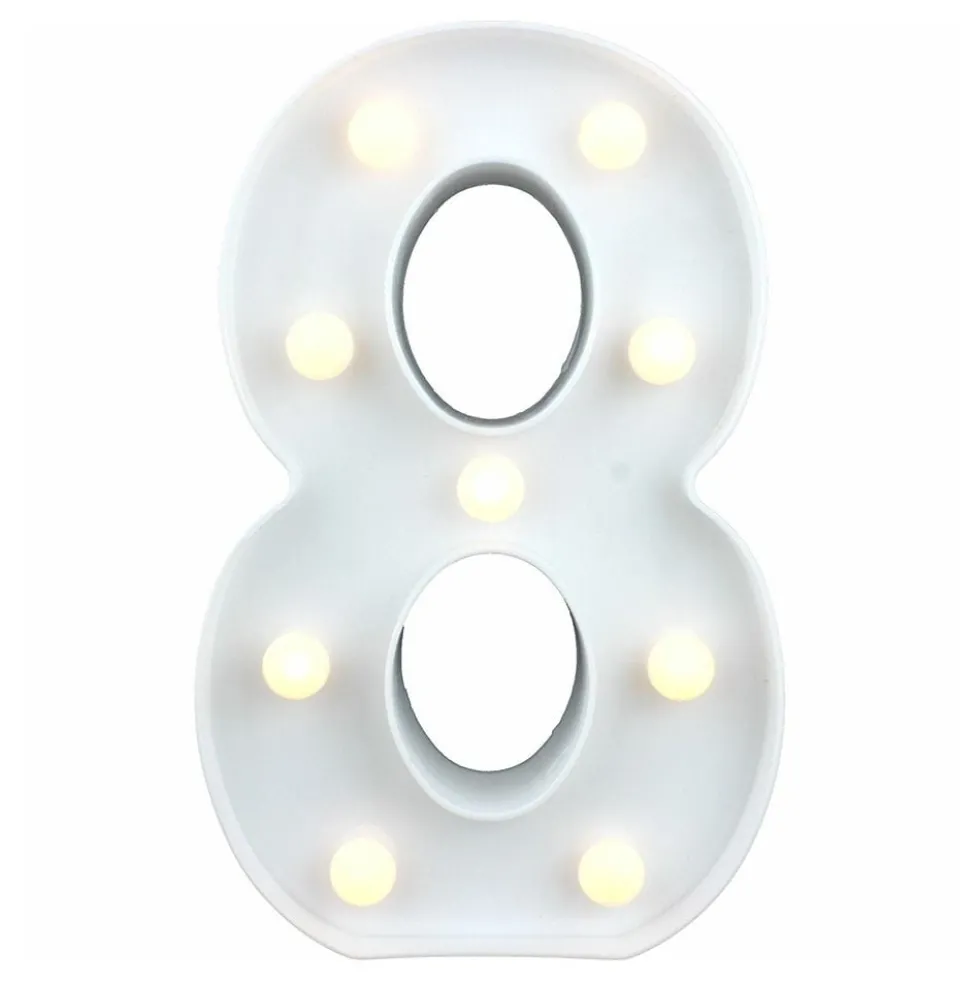 Tal Hvid med LED-belysning
