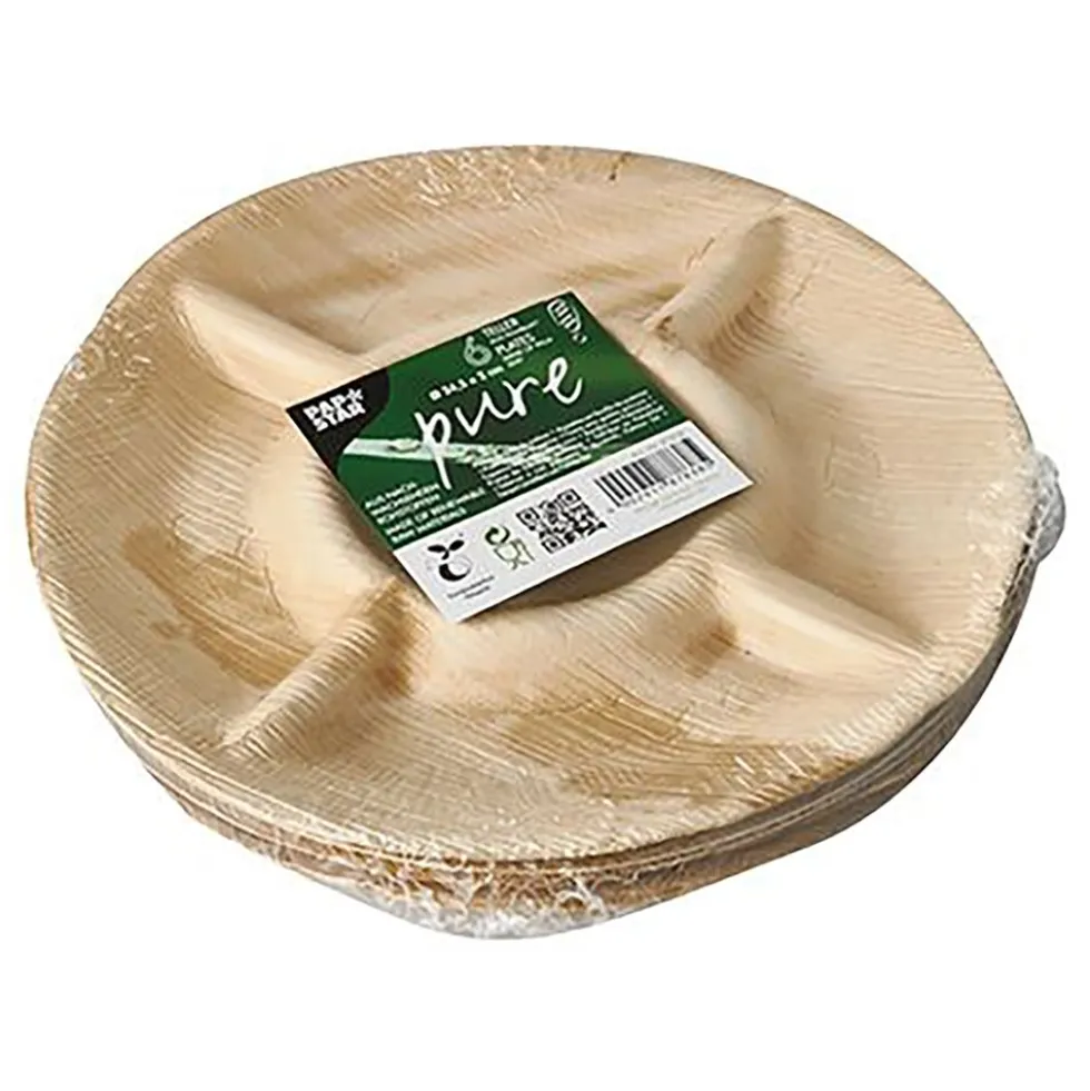 Tallerkener af Palmeblade 5-delt