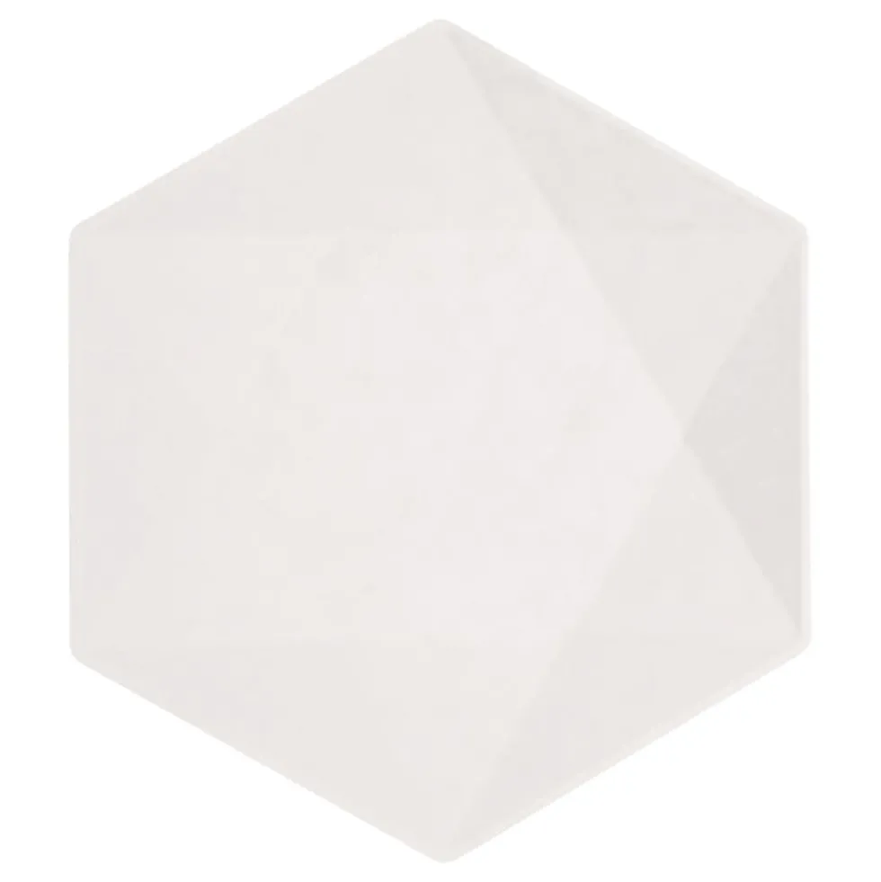 Tallerkener Hexagonale Vert Decor Hvid