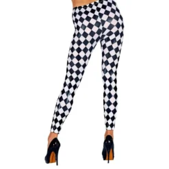 Ternede Leggings Sort/Hvid