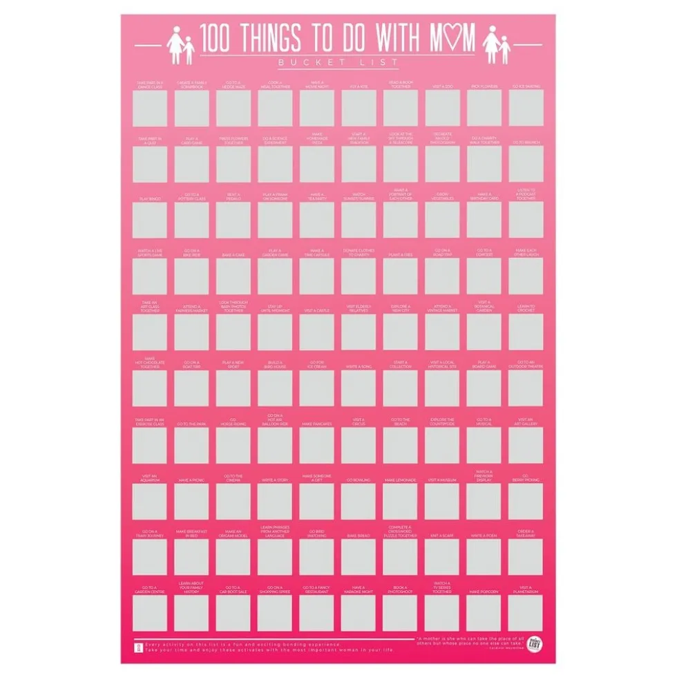 100 Things To Do With Mum Bucket List Skrabetavle