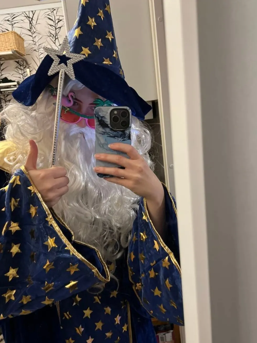 Troldmand Kostume Blå