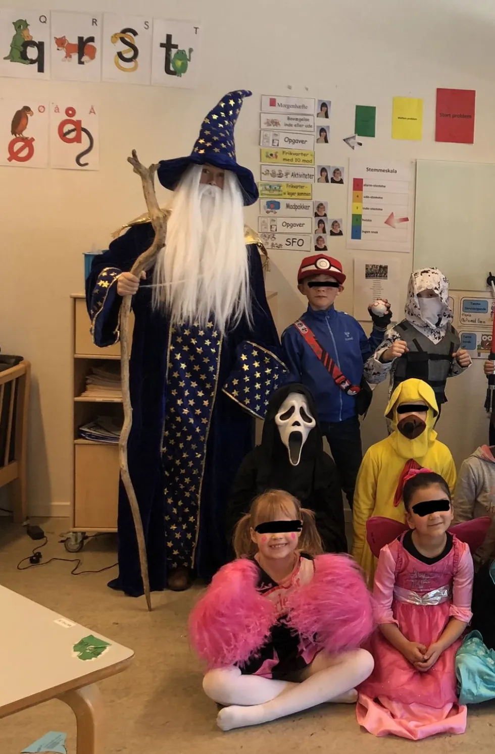 Troldmand Kostume Blå