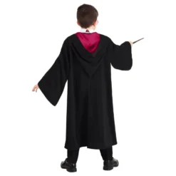 Troldmand Sort/Rød Børnekostume