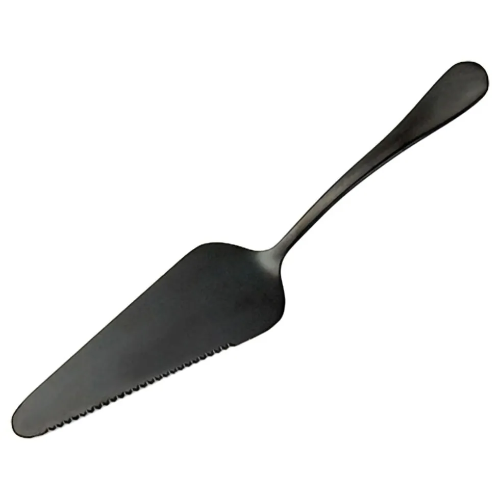 Tærtespade i rustfrit stål, sort