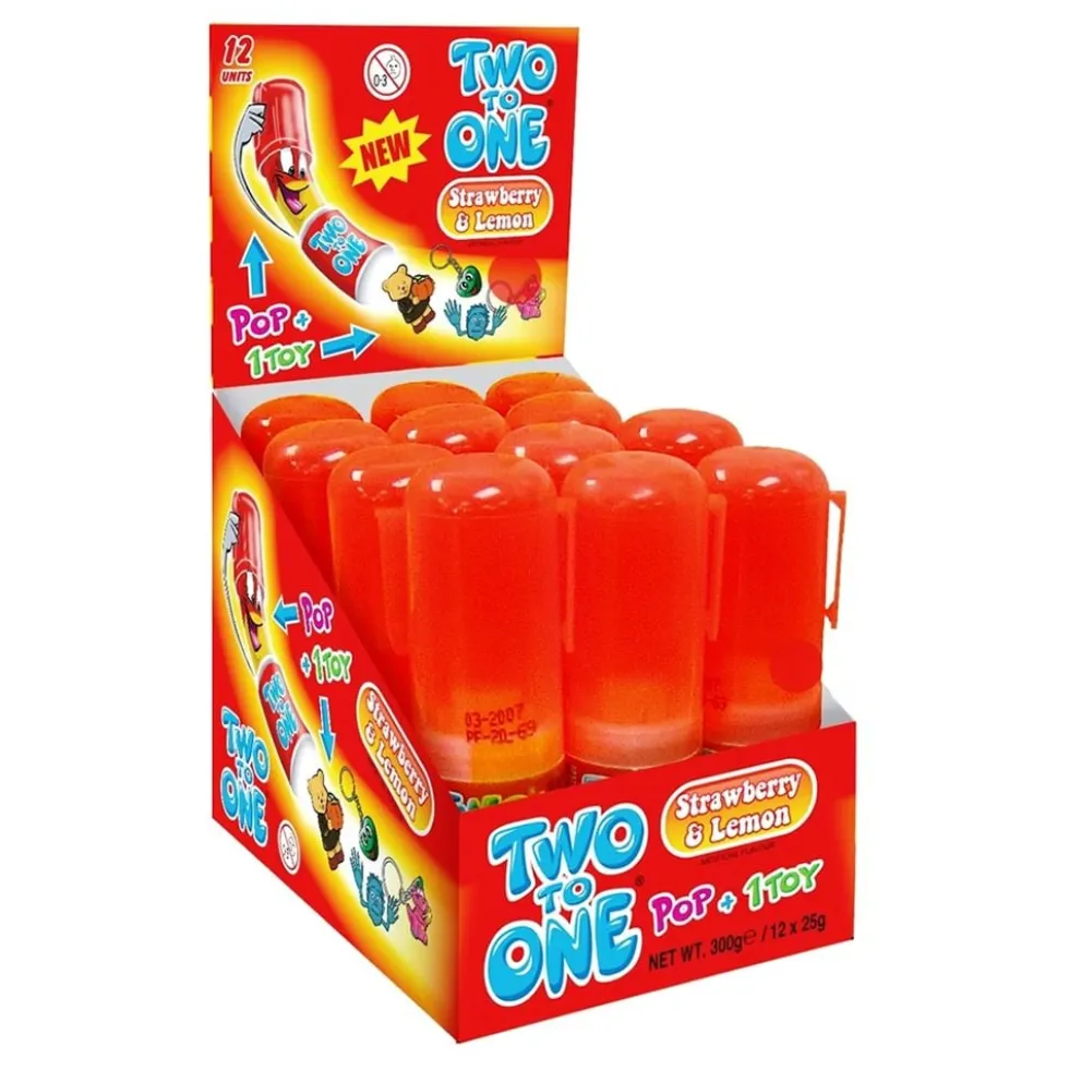 Two To One Slik Jordbær/Lime