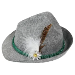 Tyrolerhat Oktoberfest Deluxe Grå