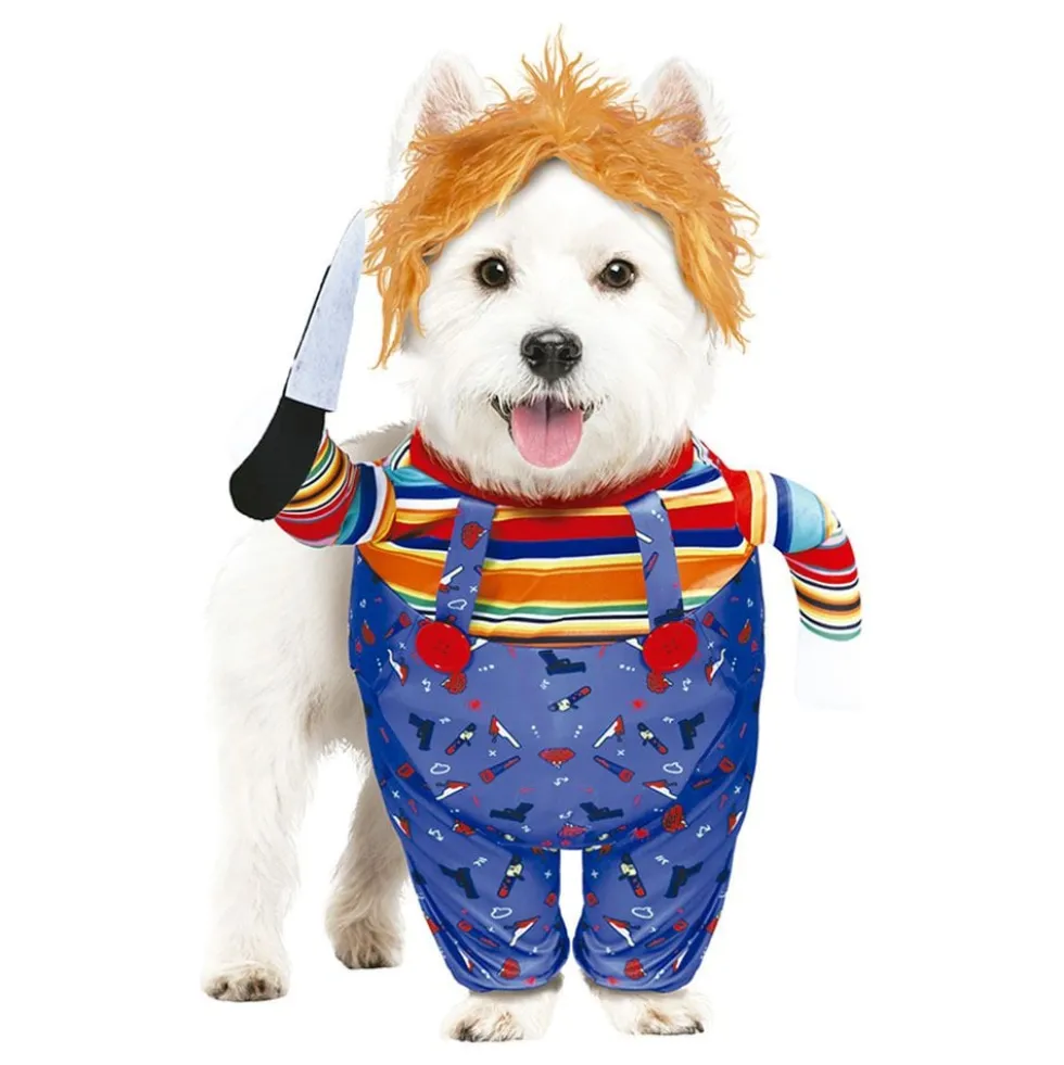 Uhyggelig Dukke Kostume til Hund