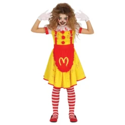 Uhyggelig Fastfoodklovn Kjole Børnekostume