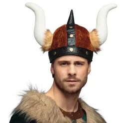 Vikingehjelm med Plys Barbarian