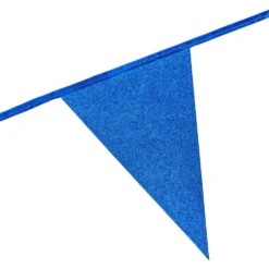 Vimpelguirlande Blå Glitter