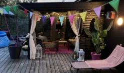 Vimpelguirlande Flerfarvet i Stof