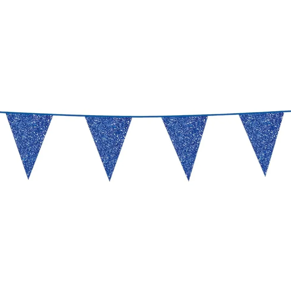 Vimpelguirlande Glitter Blå