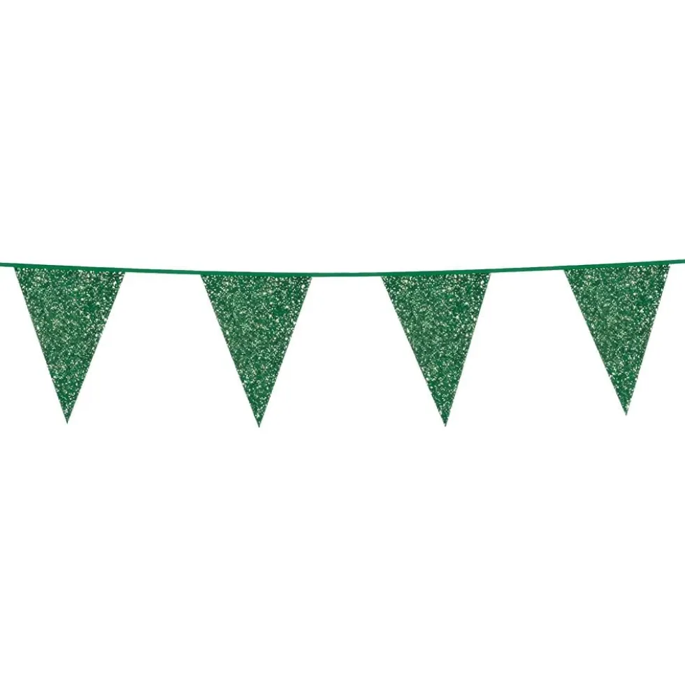 Vimpelguirlande Glitter Grøn