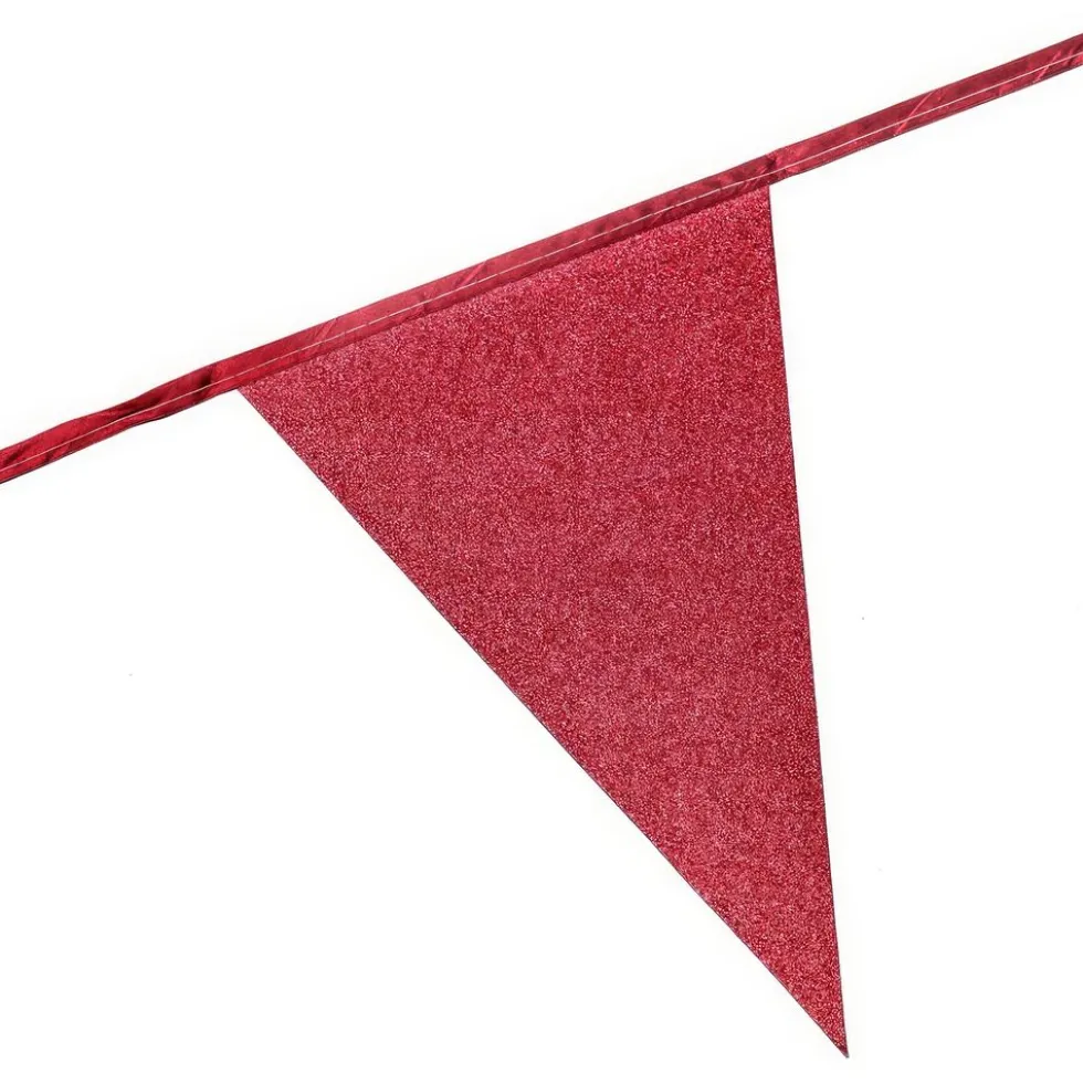 Vimpelguirlande Glitter Rød