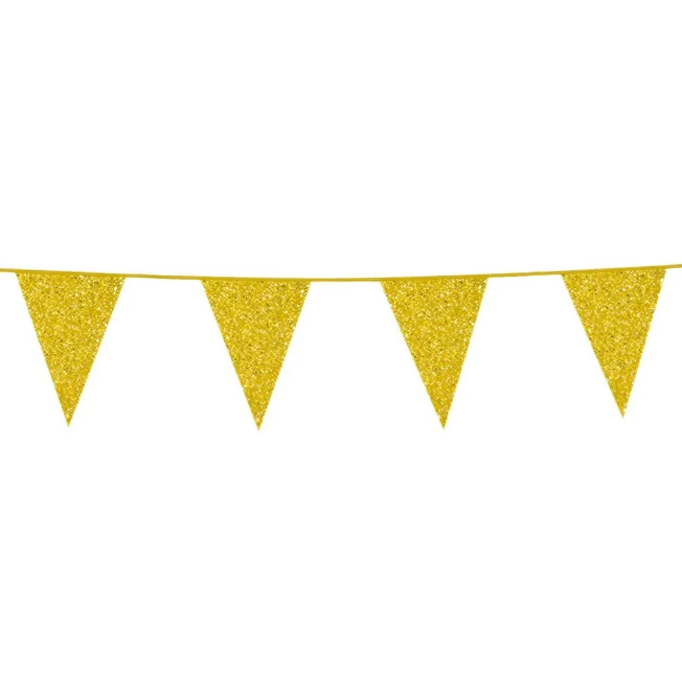 Vimpelguirlande Guld Glitter