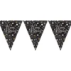 Vimpelguirlande Happy Birthday Guld/Sølv Glitter