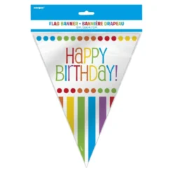 Vimpelguirlande Happy Birthday Rainbow
