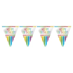 Vimpelguirlande Happy Birthday Rainbow