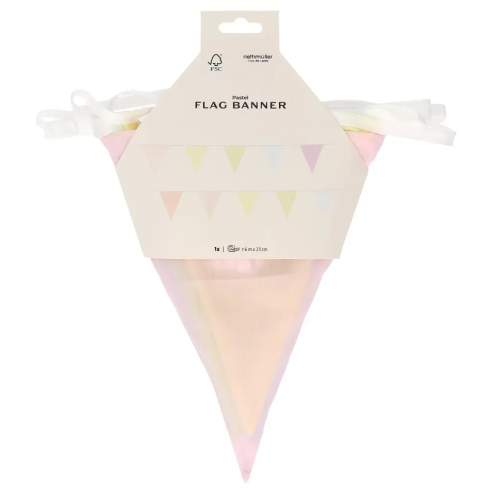 Vimpelguirlande i Stof Dreamy Pastel