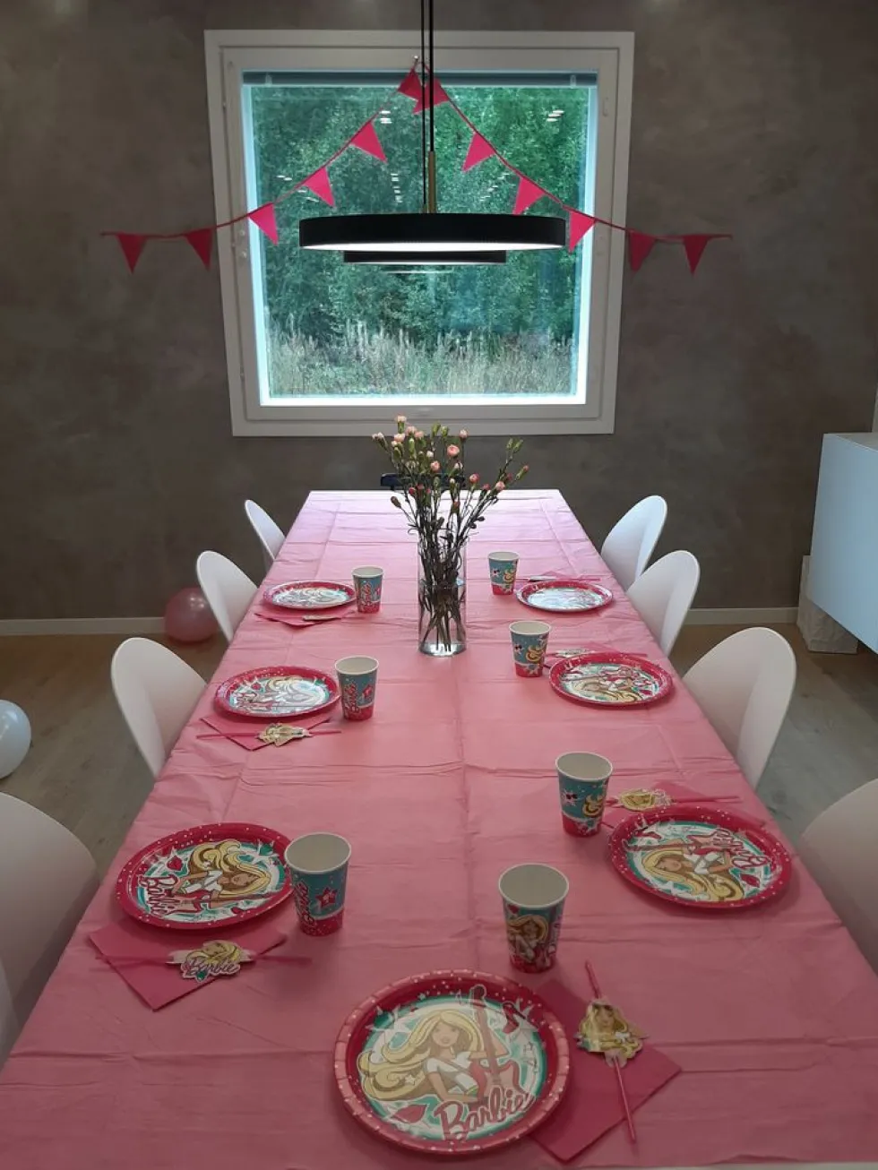 Vimpelguirlande Mini Cerise