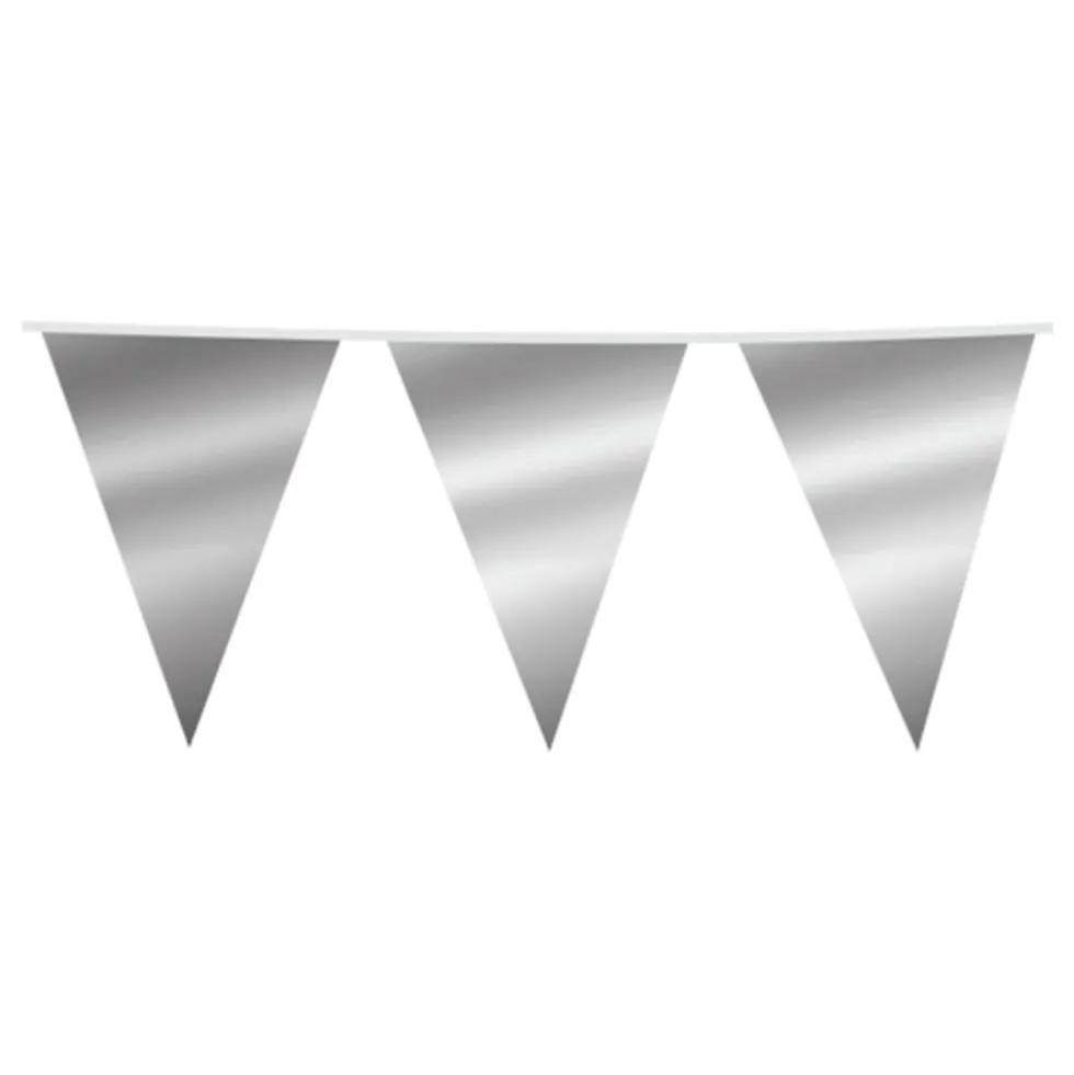 Vimpelguirlande Sølv Metallic