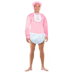 Voksen Baby Lyserød Kostume