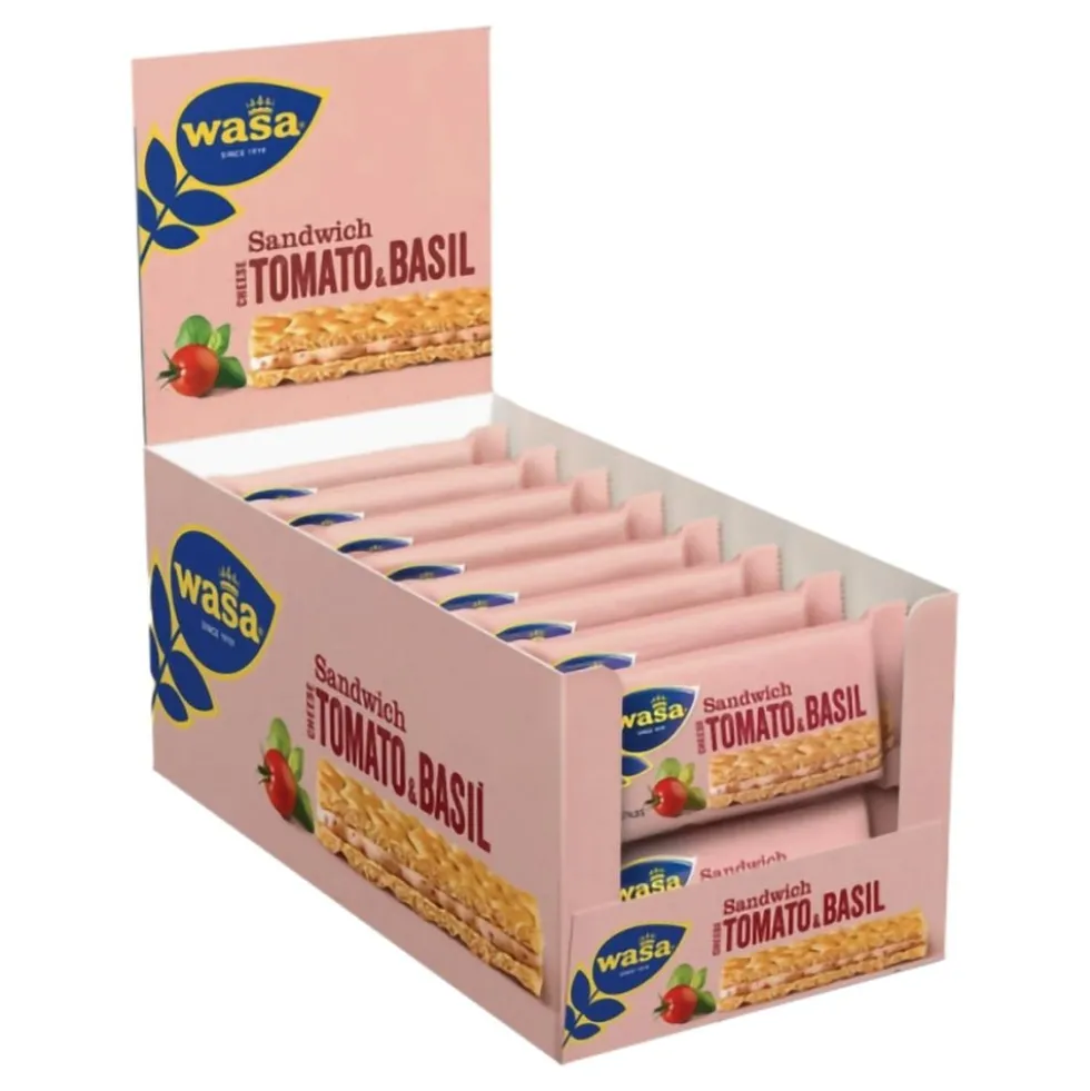 Wasa Sandwich Cheese Tomato & Basil Storpak