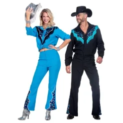 Western Blå Dame Kostume
