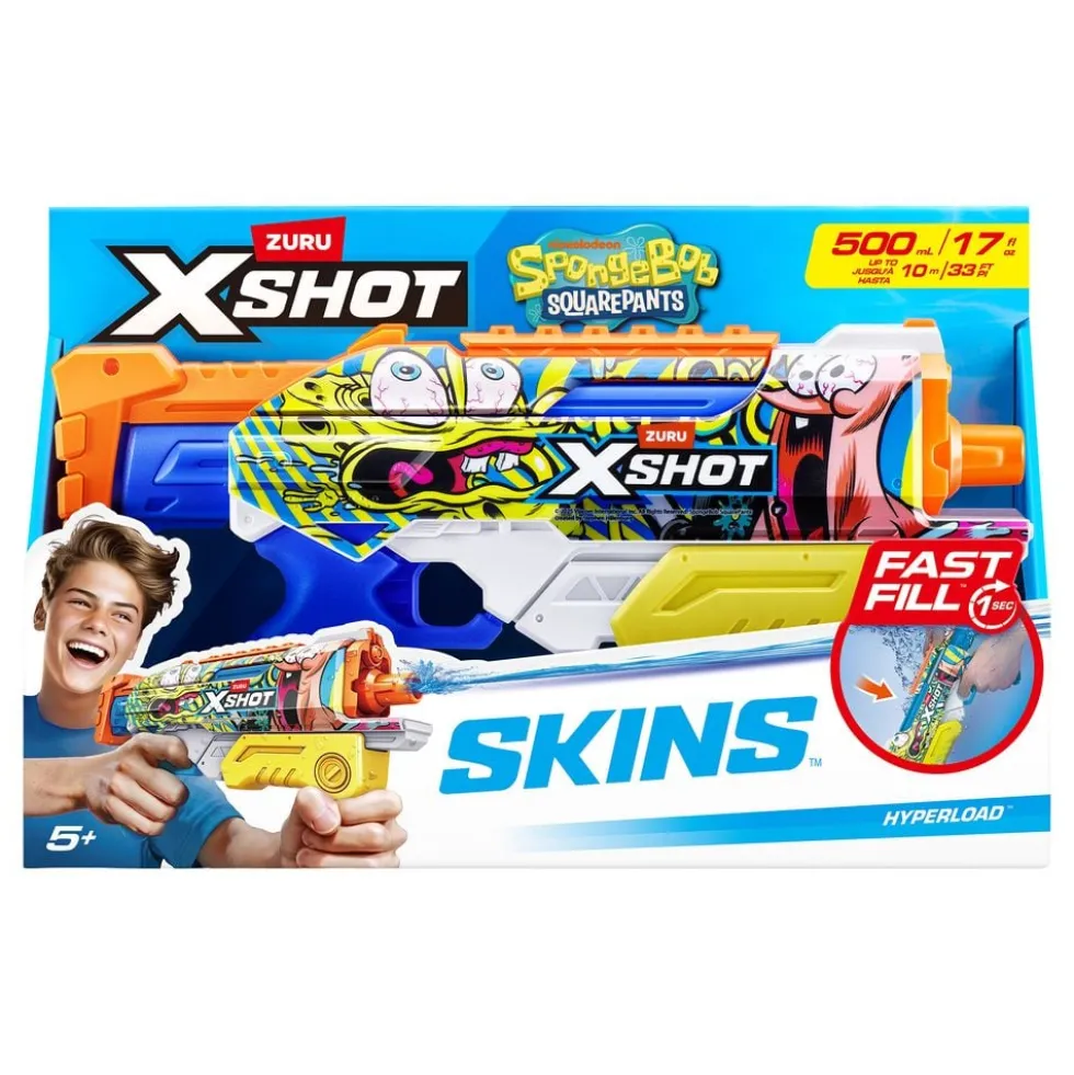 X-Shot Water SpongeBob Hyperload Water Blaster Vandpistol